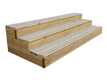 Pale Grey & Slate WalkSure Anti Slip DeckStep Hot Tub Steps (1790mm Span)