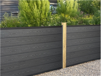 Evolution Fence™ Ebony 6ft Fence Kit (For Timber/Concrete Posts)