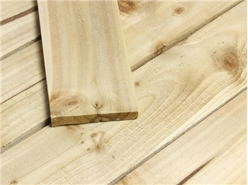 Pack of 10 - 2400mm Treated Rough Sawn Timber 100mm x 20mm (4" x 1")