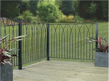 Deco Metal Garden Decking Fence Kit (1230 mm) 