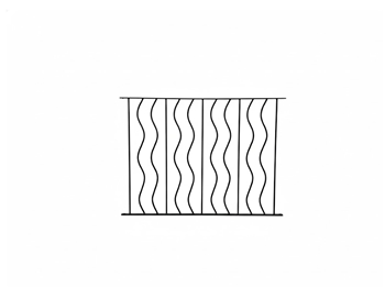 Ripple Metal Garden Decking Fence Panel  (1130 mm)