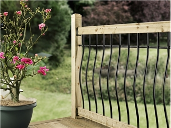 eDecks Tuscany Decking Balustrade Starter Kit 1800mm Span (With 1200mm Posts)