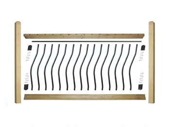 eDecks Tuscany Decking Balustrade Starter Kit 1800mm Span (With 1800mm Posts)