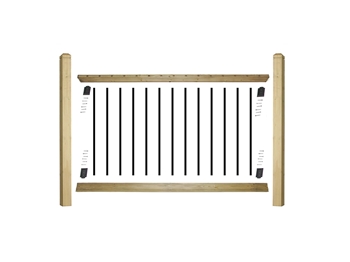 eDecks Traditional Decking Balustrade Starter Kit 1550mm Span (With 1500mm Posts)