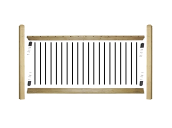 eDecks Traditional Decking Balustrade Starter Kit 2400mm Span (With 1500mm Posts)