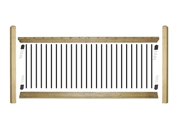 eDecks Traditional Decking Balustrade Starter Kit 3000mm Span (With 1500mm Posts)