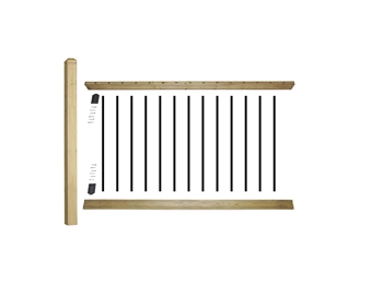 eDecks Traditional Decking Balustrade Extension Kit 1550mm Span (With 1800mm Post)