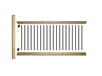 eDecks Traditional Decking Balustrade Extension Kit 2400mm Span (With 1200mm Post)