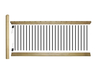 eDecks Traditional Decking Balustrade Extension Kit 3000mm Span (With 1800mm Post)
