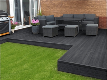 eDecks Pack of 10 Boards - Evolution Deck™ Ebony Hollow Composite Decking (3600mm x 146mm x 21mm) 90kg