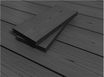 eDecks Pack of 10 Boards - RealGroove™ Bark Effect Ebony Solid Composite Decking (2400mm x 146mm x 22mm) 88.464kg