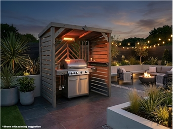 The Grillhouse Deluxe BBQ Shelter With Full Sides