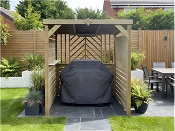 The Meze BBQ Shelter Deluxe With Single Foldout Bar Top