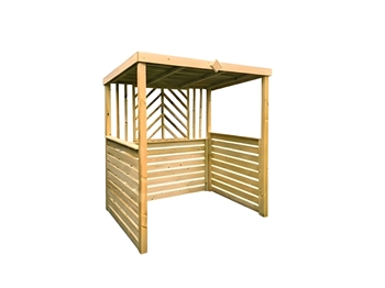 The Grillhouse BBQ Shelter With Half Sides