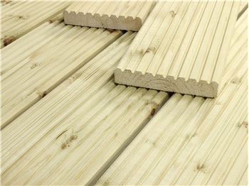 **CLEARANCE LENGTHS** Redwood Decking (145mm x 28mm)