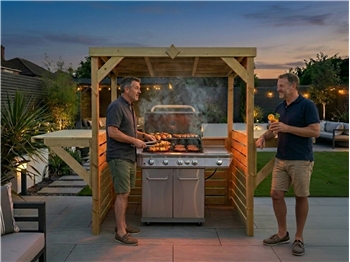 The Wingman BBQ Shelter With Dual Foldout Bar Tops