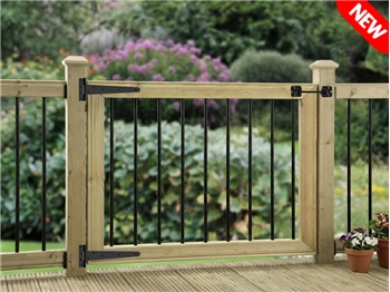 Traditional Balustrade Wide Decking Gate (900mm x 1200mm)