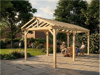 The Cotswold Heavy Duty Gazebo Frame (4200mm x 2700mm)