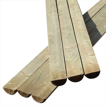 Machine Half Round NON Pointed Timber Poles (100mm)