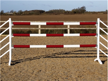 Red and White Timber Jump Pole (100mm)