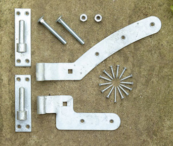 Arched Gate Hinges / Fixings (Left Hand)