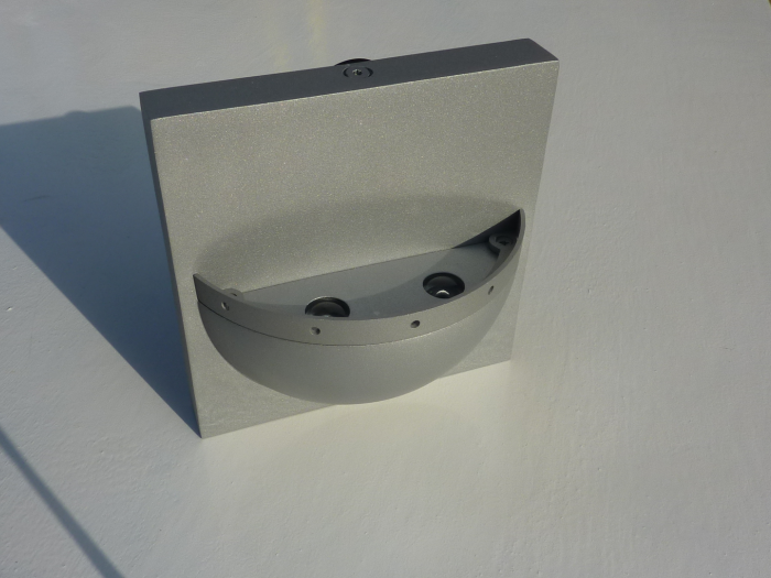 Robus Wall Light IP44 - Grey With Blue LED