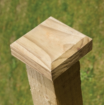 Green Flat Fence Post Cap (6" x 6" x 2")