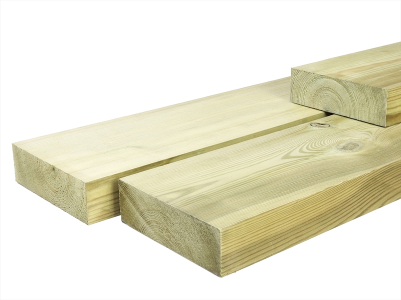 Green Treated Planed Square Edge Timber (150mm x 50mm)