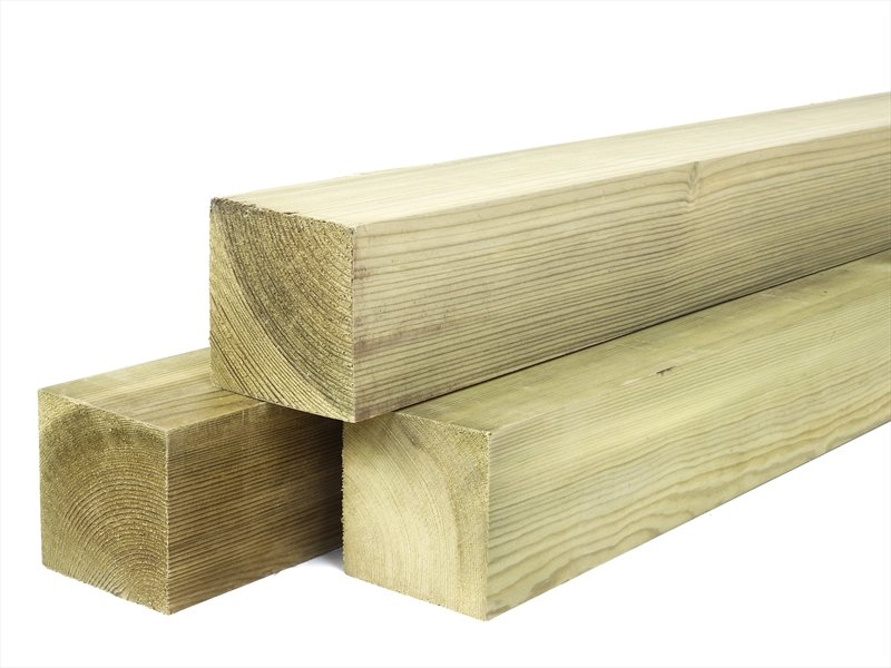 Green Treated Planed Square Edge Timber (75mm x 75mm)