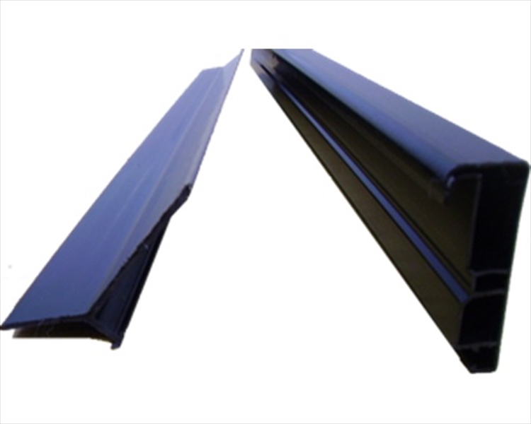 RubberCover Black UPVC 2 Part Gutter Drip Trim (2.5m x 65mm)