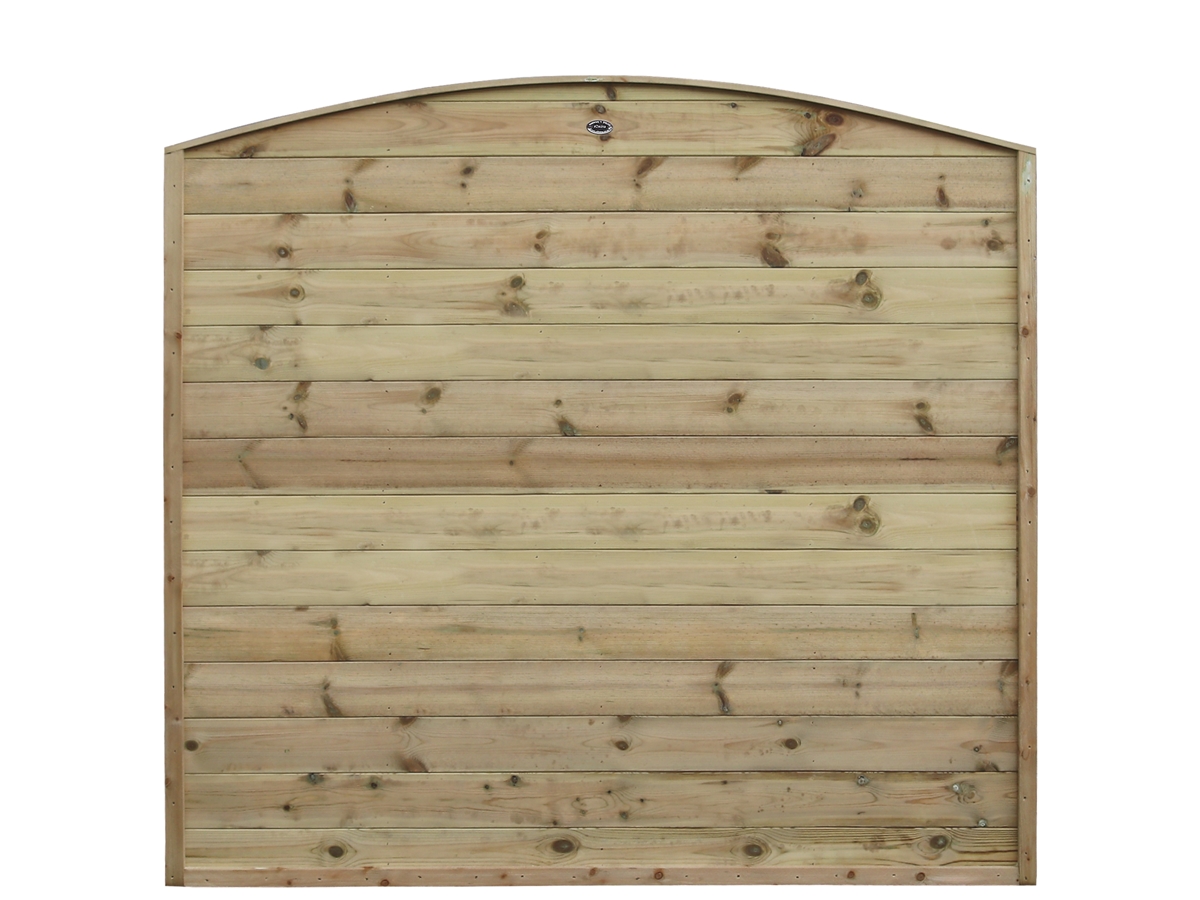 Convex Contemporary Fence Panel (6ft x 5' x 5' 6'')