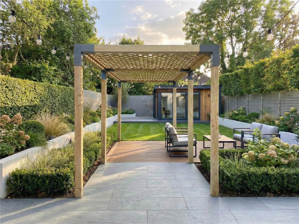 ModBlox™ Trellis Top Walkway Pergola (1800mm x 3700mm)
