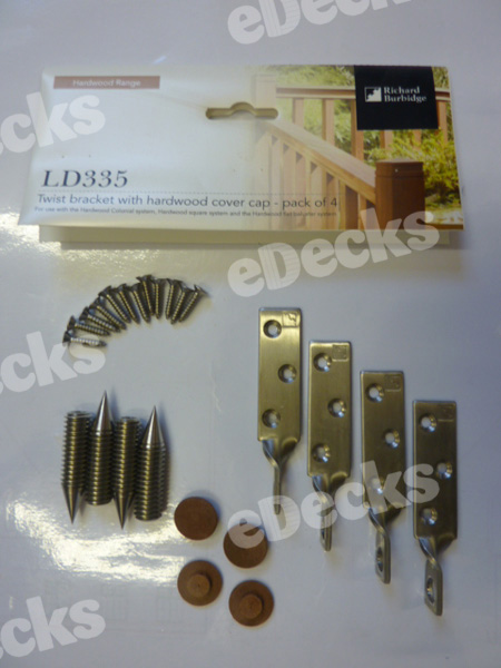 Handrail Systems Classic Range - Softwood Rail System Fixing Pack & Cover Cap
