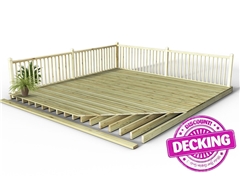 Reject Discount Decking Kit 1.8m x 1.8m (With Handrail)