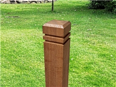 Square Hardwood Balau 90mm Deck Newel (1195mm)
