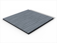 RealGroove™ Bark Effect Grey Solid Composite Decking Kit (2.4m x 2.4m)
