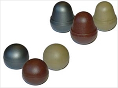 Natural / Green Composite Globe Fence Post Caps (75mm x 75mm)