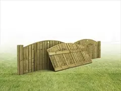 Heavy Duty Arched Vertilap Featheredge Fence Panel (6ft x 2ft-2ft 6