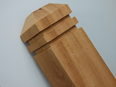 Square Hardwood RED Balau 90mm Deck Newel (1195mm)