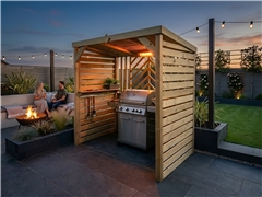 The Grillhouse Deluxe BBQ Shelter With Full Sides