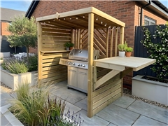 The Meze BBQ Shelter With Single Foldout Bar Top