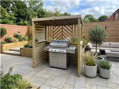 The Grillhouse BBQ Shelter With One Half / One Full Side