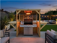 The Pavilion Deluxe BBQ Shelter With Dual Foldout Bar Tops