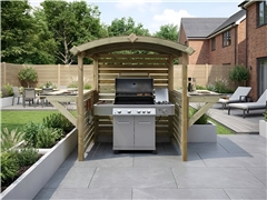 The Skyline BBQ Shelter With Dual Foldout Bar Tops