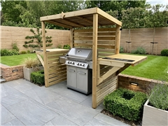The Eclipse BBQ Shelter With Dual Foldout Bar Tops