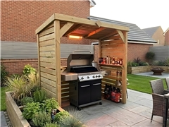 The Vista Deluxe BBQ Shelter With Full Sides