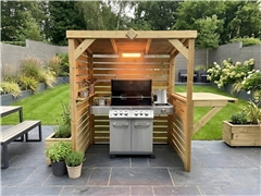 The Eclipse Deluxe BBQ Shelter With Single Foldout Bar Top