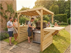 The Vista BBQ Shelter With Dual Foldout Bar Tops
