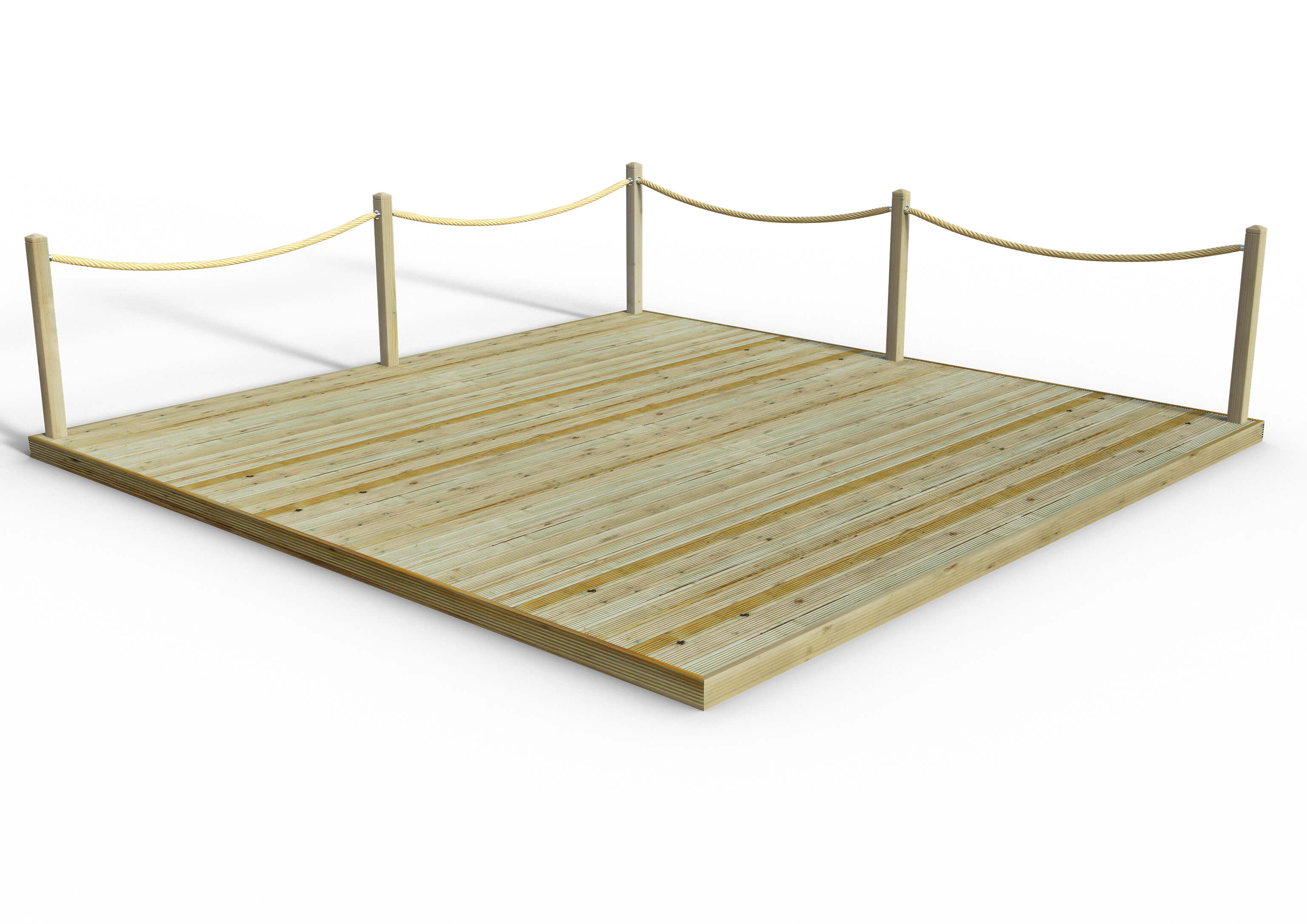 Deck Kits With Rope Handrail Systems